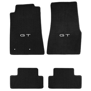 ACC Mats Mustang Black Cutpile Floor Mats - Silver GT Logo (05-09)