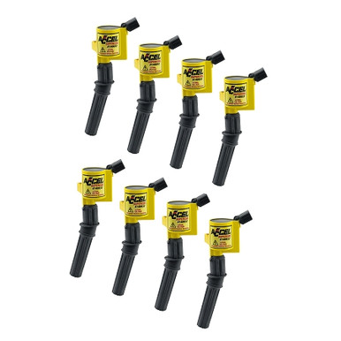 全国送料無料ギフト Accel 140032-8 Mustang GT Super Ignition Coil Packs - Yellow サーフィン・ボディボード