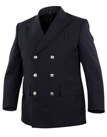 Top Authority Polyester Double-Breasted Blousecoat By Elbeco - Midnight Navy