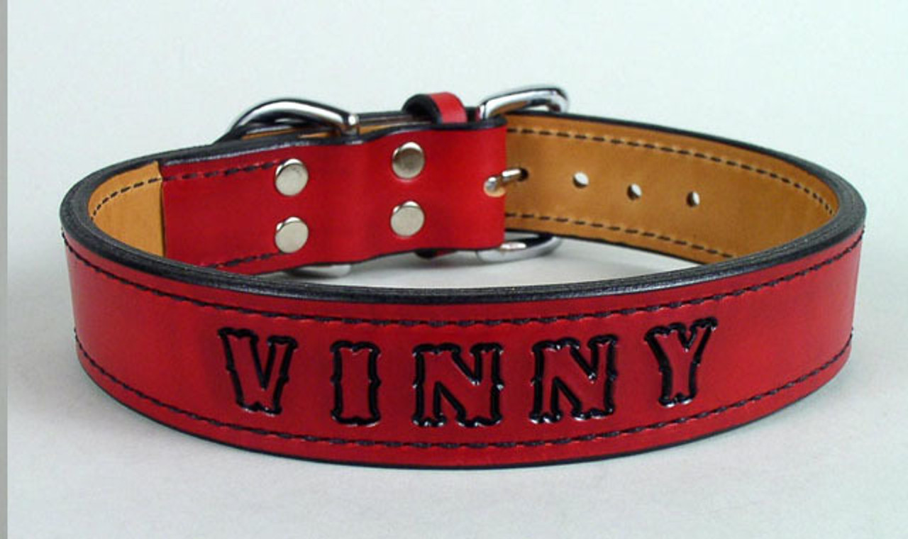 Personalized Leather Dog Collar Engraved Dog Collar Custom 