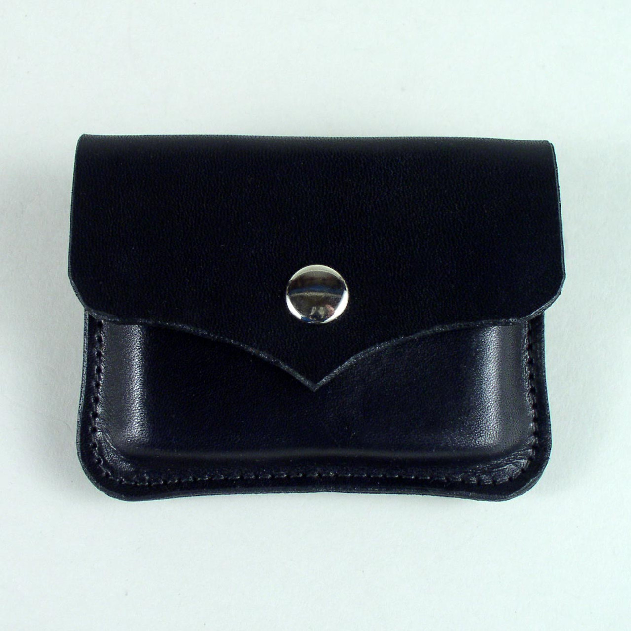 Small Black Leather Belt Pouch, Ideal credit or business card holder.