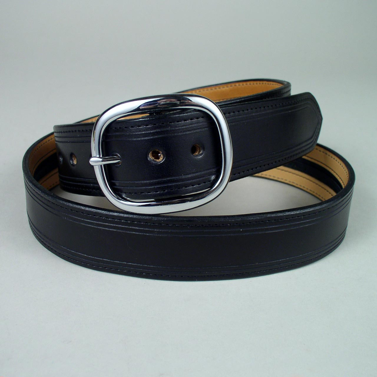 Double Line Long Zipper Money Belt 1 1/2 Wide - Leathersmith