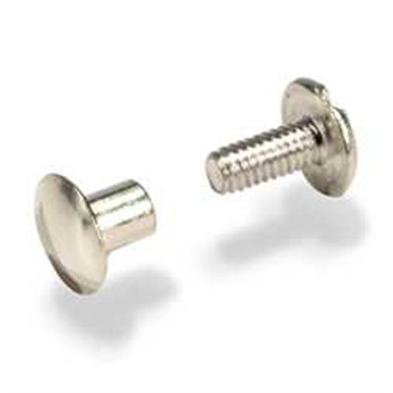 Tubular Rivets Nickel Plated Solid Brass 8/16 pkg of 100