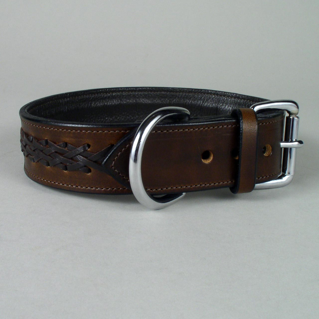 Amazon Leather Female Dog Collars Center Braided Designer Dog