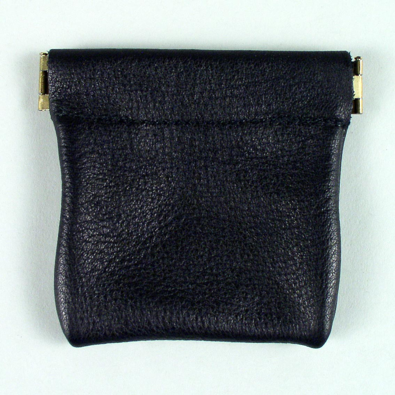 Women's Leather Squeeze Coin Purse - Black - The Vermont Country Store