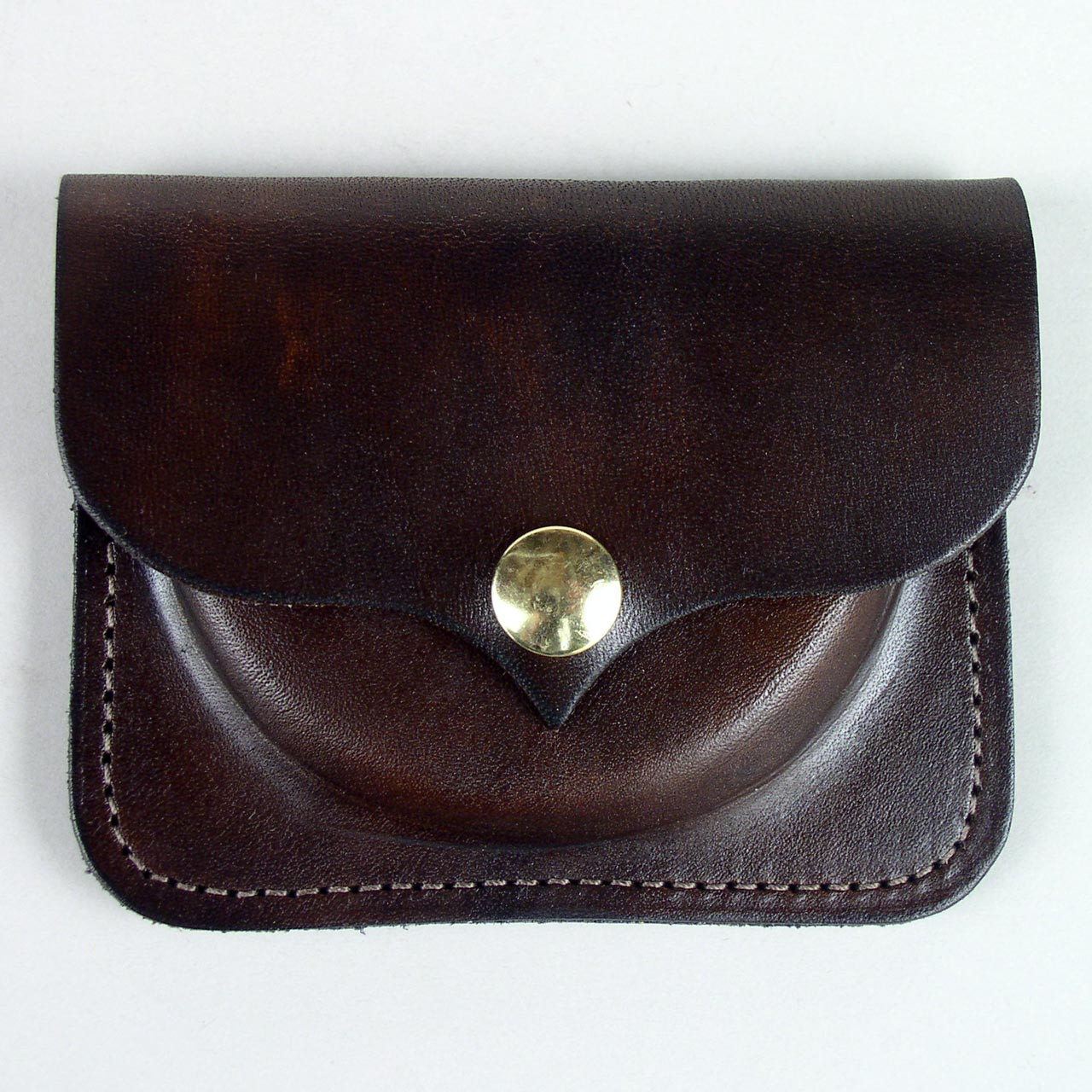 Molded Small Leather Change Purse - Leathersmith Designs Inc.