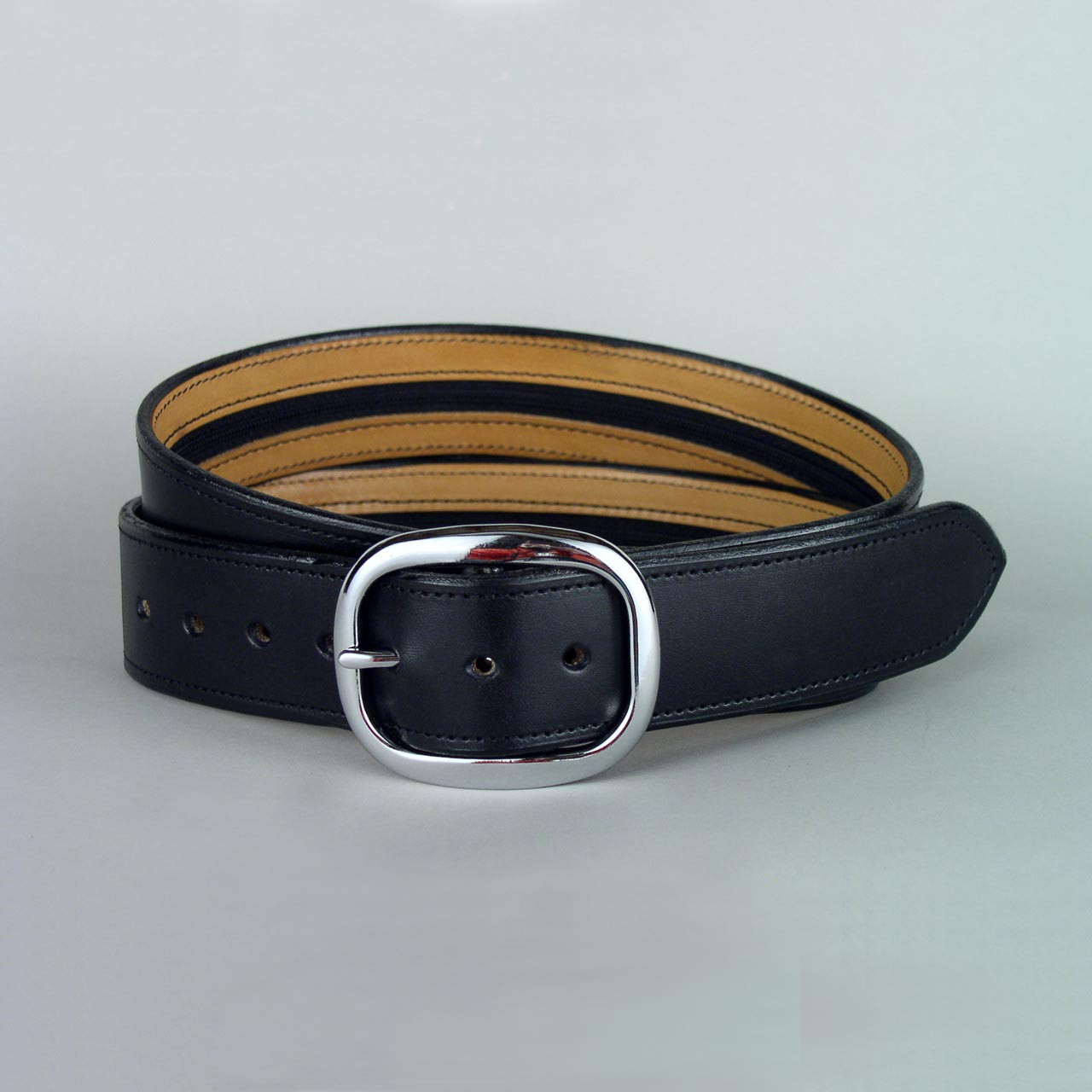 Black leather money belt Clearance