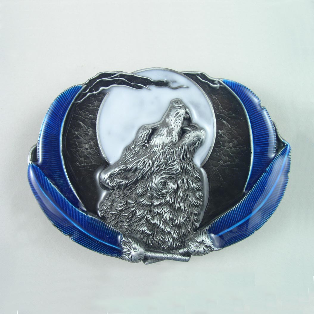 wolf head belt buckle