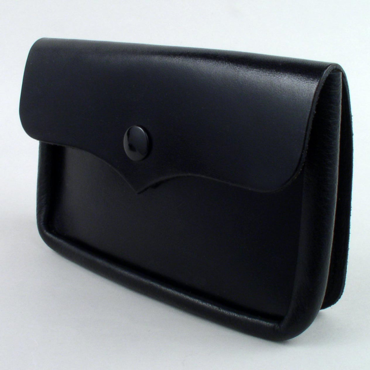 Black Leather Belt Pouch (one)