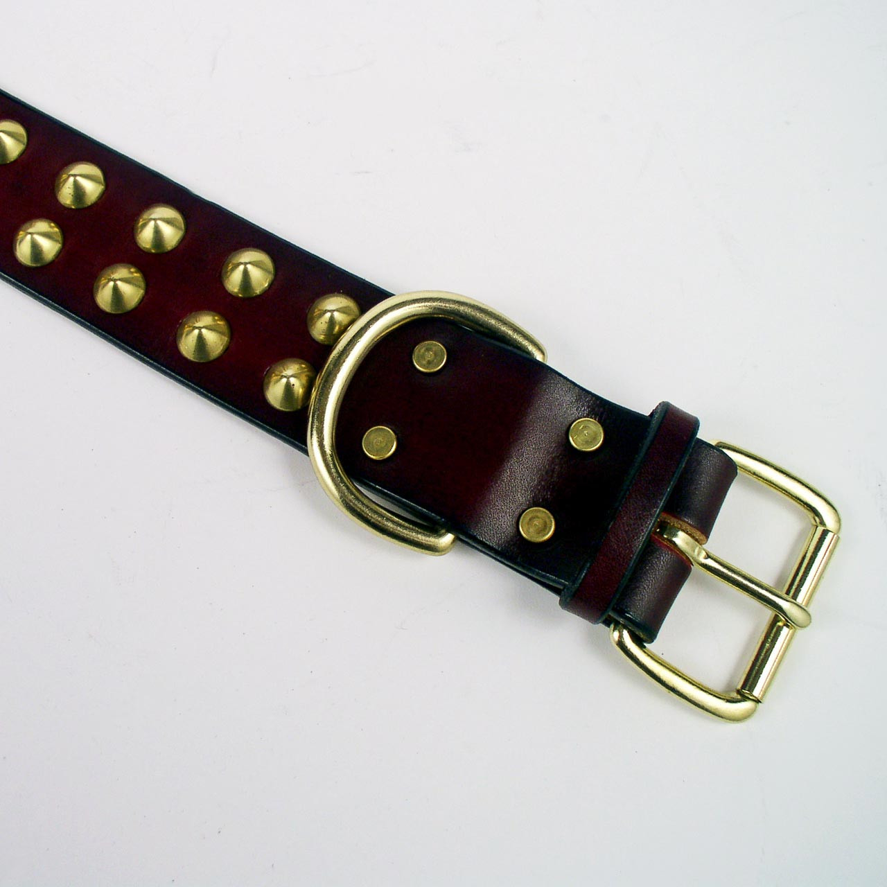 Center Braided Designer Dog Collar 1 1/2 wide - Leathersmith