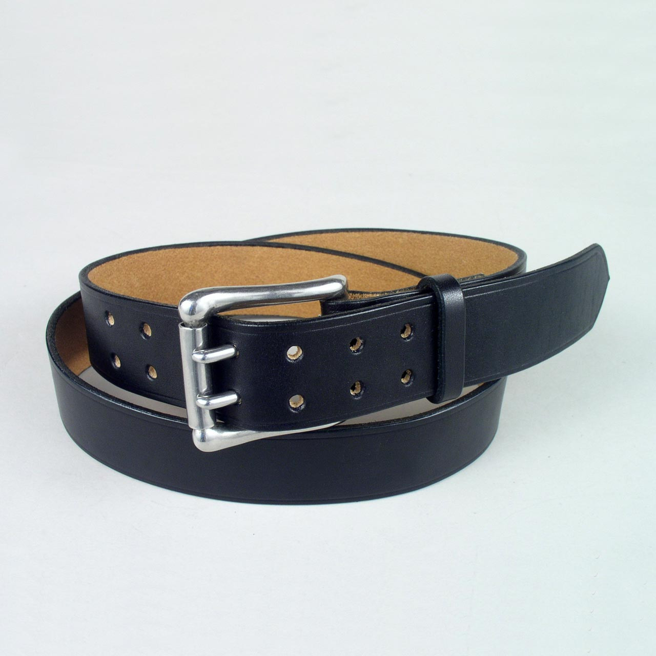 Men's 2 inch Black Leather Belt