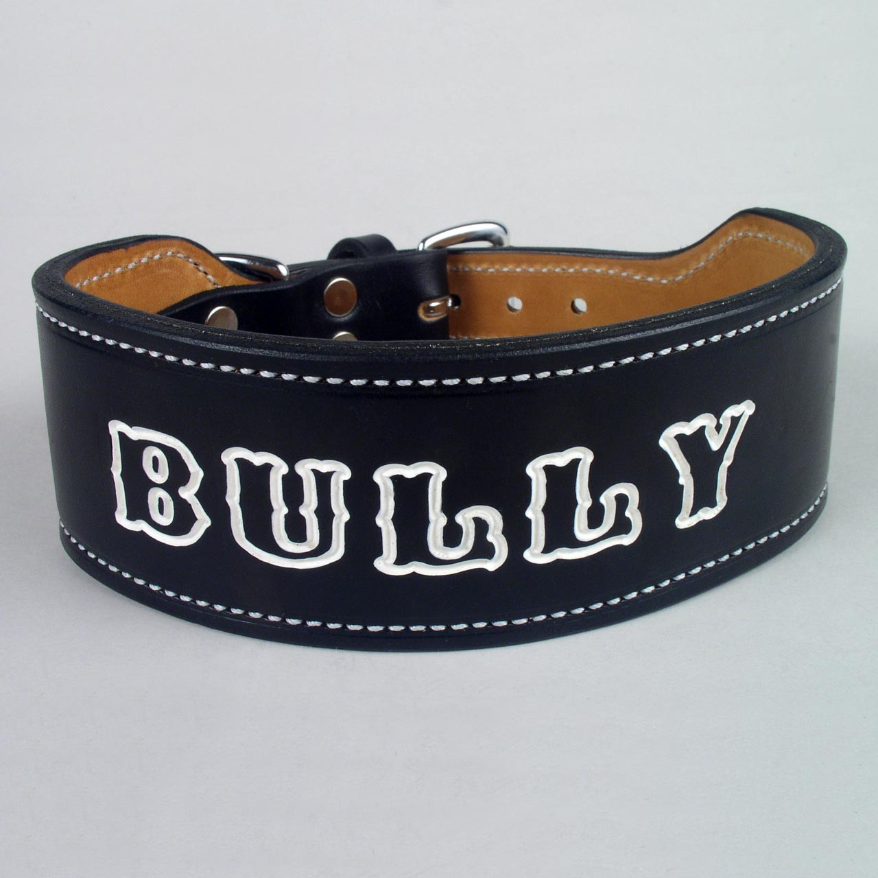 Wide Rugged Personalized Dog Collar (2 