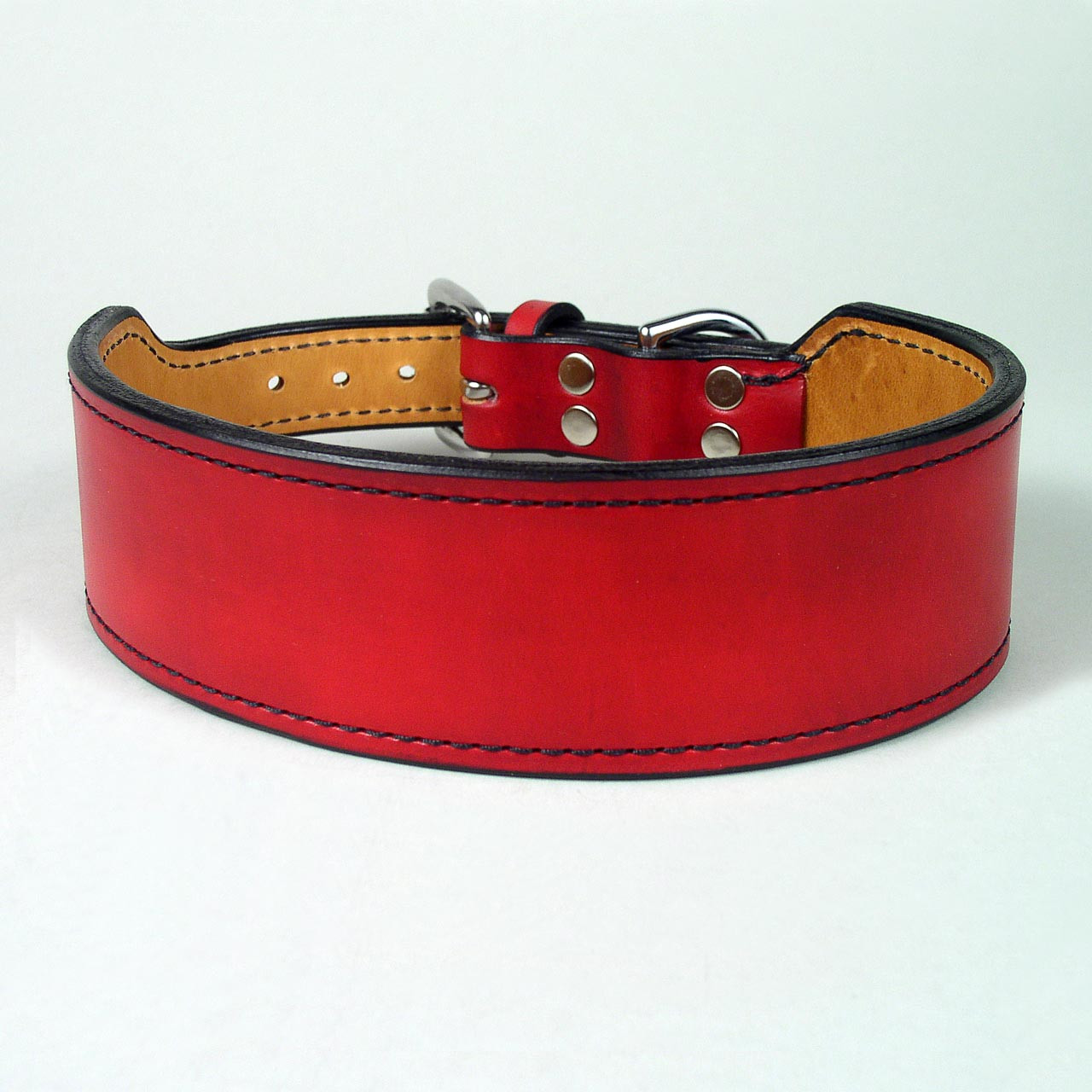 wide leather dog collar