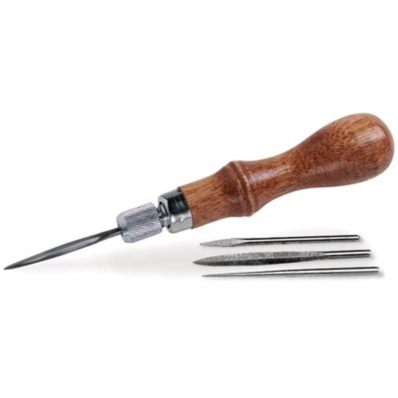  Scratch Awl Tool with Hardwood Handle, 4 in 1 Wooden