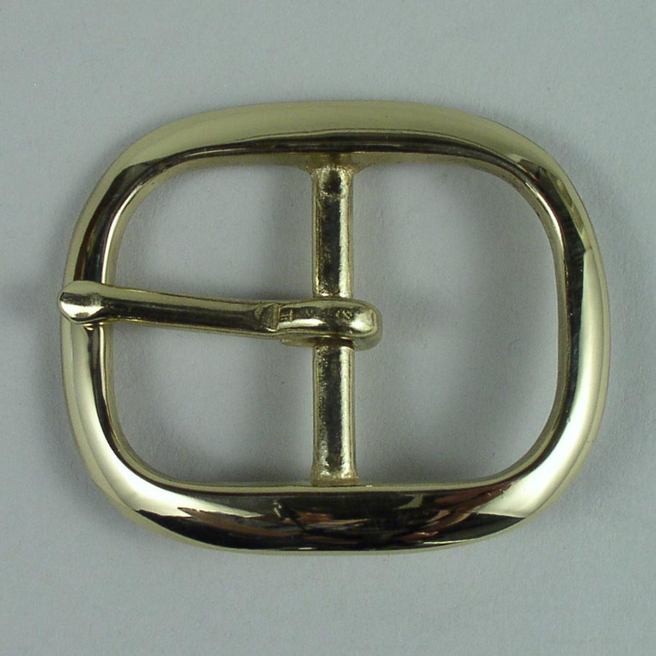 1 1/4 inch Polished Solid Brass Belt Buckle - D19