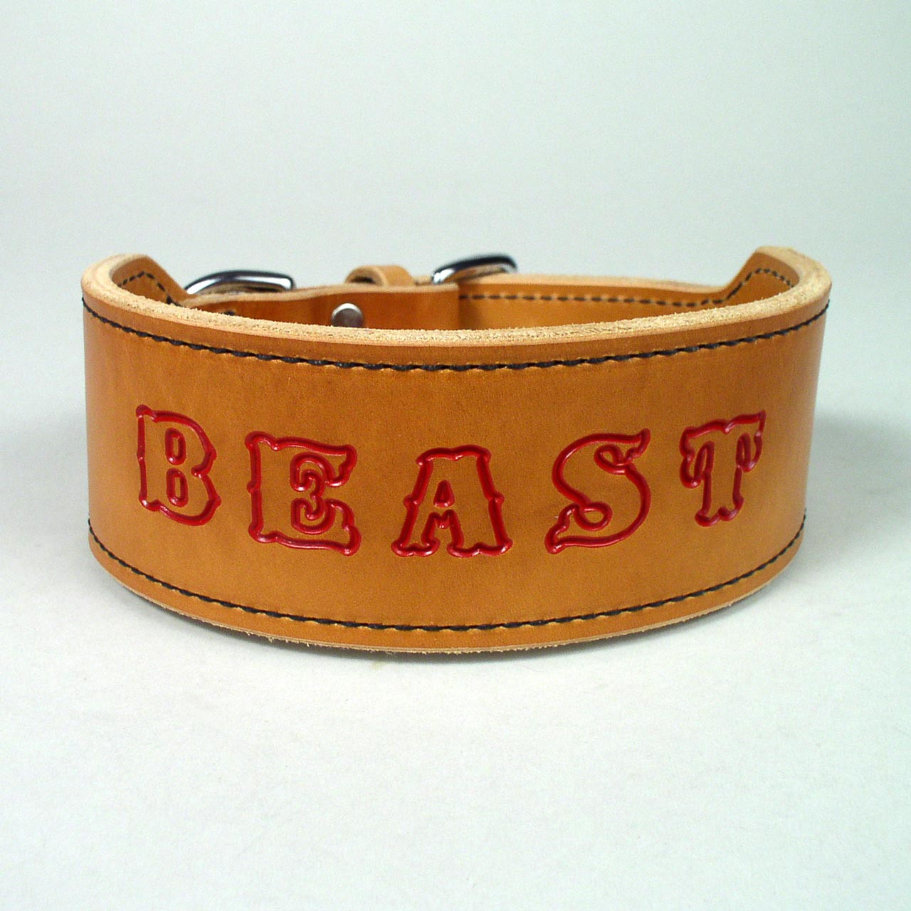 Wide Rugged Personalized Dog Collar (2 1/2" taper to 1 1/4