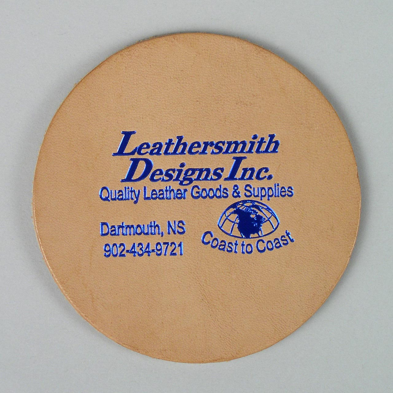 Natural Leather Coasters Leathersmith Designs Inc.