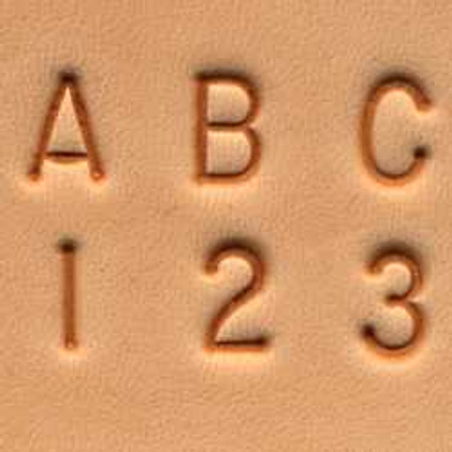 1/4 inch alphabet stamp set and number stamp set combined to use for hand imprinting your tooling leather. 