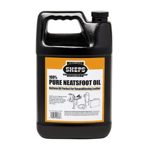 Sheps 100% Pure Neatsfoot Oil is used on leather to soften, recondition, preserve and as a water repellent. 