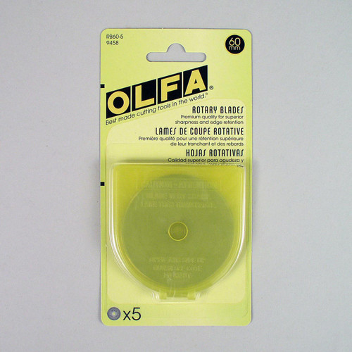 Rotary blades by OLFA® are of premium quality for superior sharpness and edge retention.