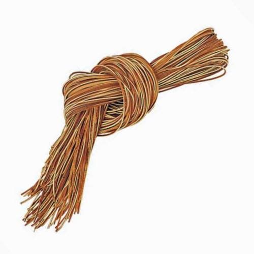 Chestnut alum tanned leather laces, leather deck shoe laces and moccasin leather laces.