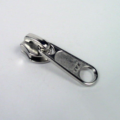 Sliver YKK non locking slider for #8 YKK nylon coil zipper.