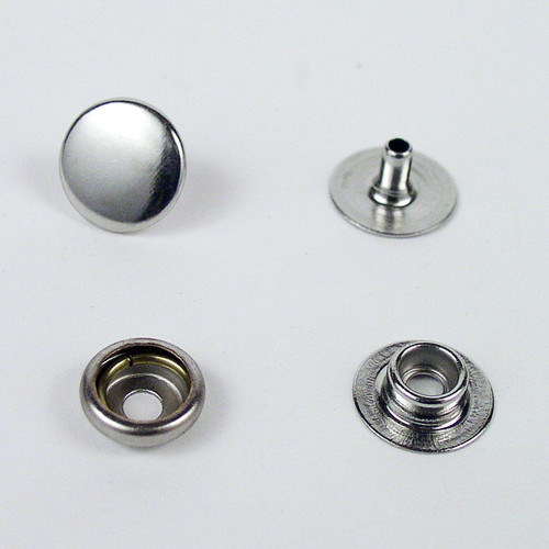 Double Cap Round Rivets Stud Snap Button 4 Buckles Belt Fasteners 6 8 10 12  15mm