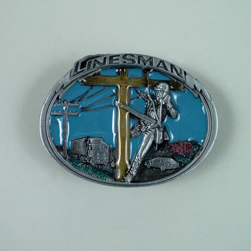 Linesman Belt Buckle Fits 1 1/2 Inch Wide Belt.