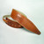 Natural oil color hand embossed leather bass strap.