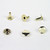 Medium single cap rivets brass plated to secure your leather product.