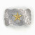 This Ranger Star Trophy Buckle has an antique silver and gilt finish and fits up to 38mm (1-1/2 inch) leather straps.
