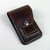 Brown custom leather cell phone pouch for trades people who want a durable case.
