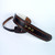 Sheepsking padding lines the shoulder area of this personalized leather guitar strap.