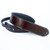 Brown padded leather guitar strap lined with soft brown garment leather.