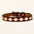 Diamond studded dog collar made of full grain leather.