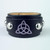Studded Triquetra Leather Bracelet 1 1/2" wide