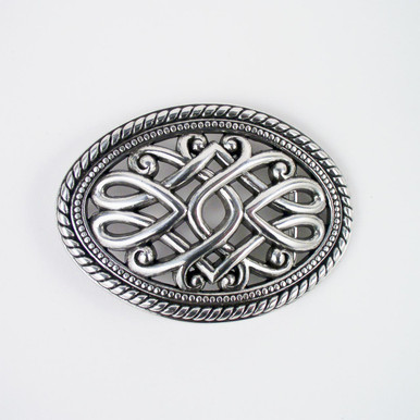 Victorian Trophy Buckle- Silver - Leathersmith Designs Inc.