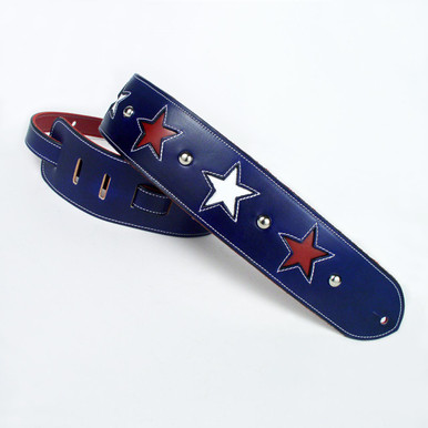 Rock Star Leather Guitar Strap - Leathersmith Designs Inc.