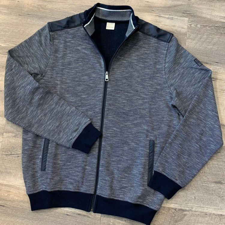 BUGATTI Long Sleeve Full Zip Sweater 8750-35171 Jims Clothes Closet