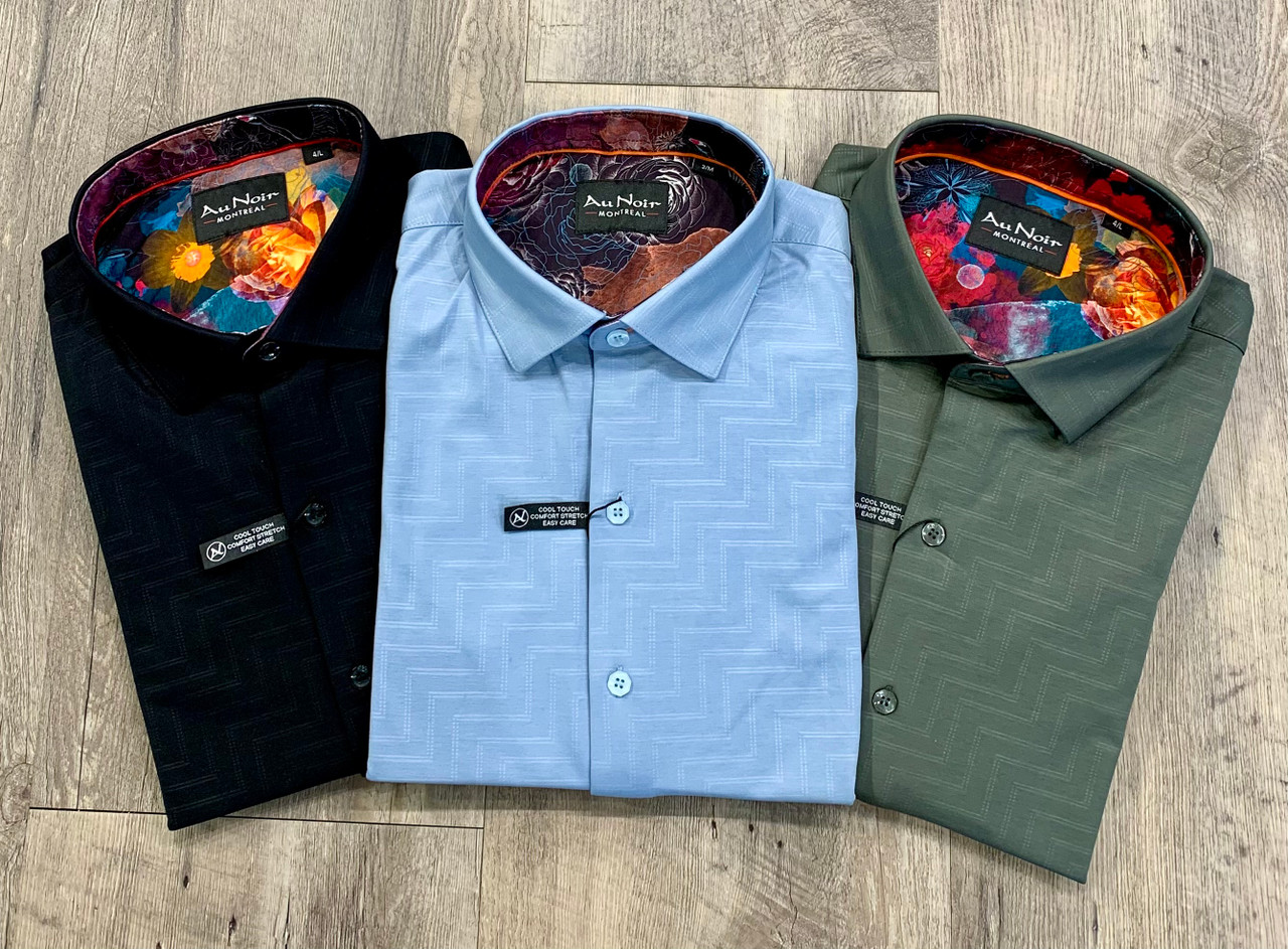 AU NOIR Short Sleeve Shirt Divenere - Jims Clothes Closet