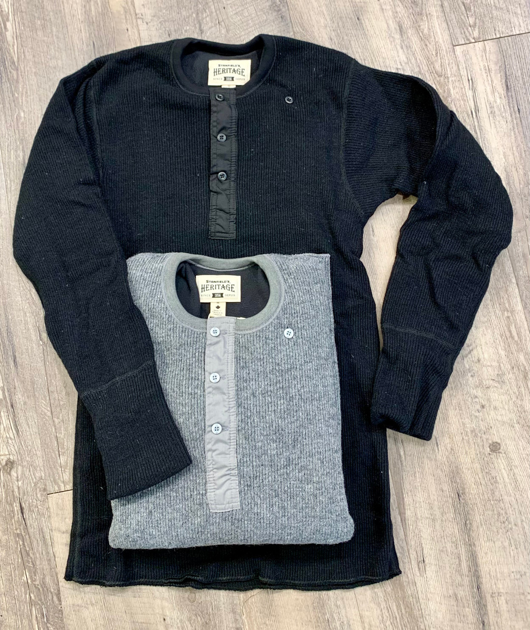 STANFIELDS Wool Henley 1315L Lined - Jims Clothes Closet