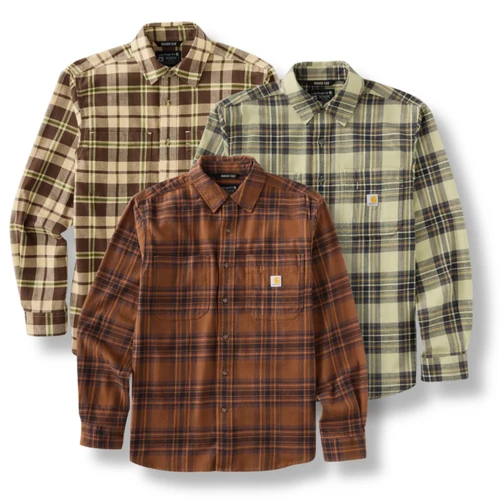CARHARTT Long Sleeve Flannel 107010 Tall