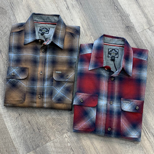 POINT ZERO  Long Sleeve Flannel Shirt 7164575