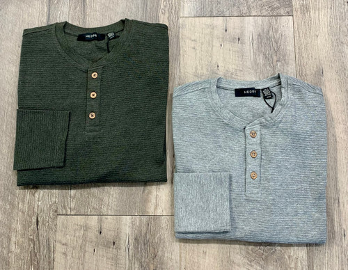 HEDGE Long Sleeve Henley 76MT403