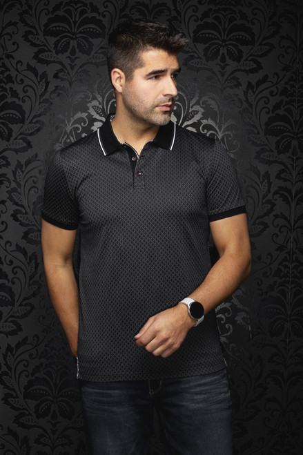 AU NOIR Short Sleeve Polo Karoo