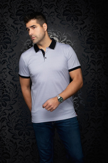 AU NOIR Short Sleeve Polo Seacliff