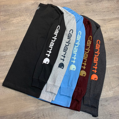 CARHARTT Long Sleeve Logo Tee K231 (JCC18143) - Jims Clothes Closet