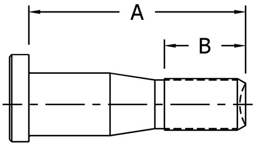 101776 STUD WHEEL RIGHT-HANDED 3/4" X 3.41"