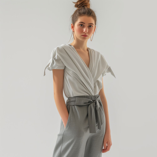 Sophisticated Wrap-style Blouse