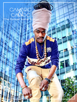 Model and Artist Blu Mantic in The Race To The  Finish Suede Shoulder Long Sleeve